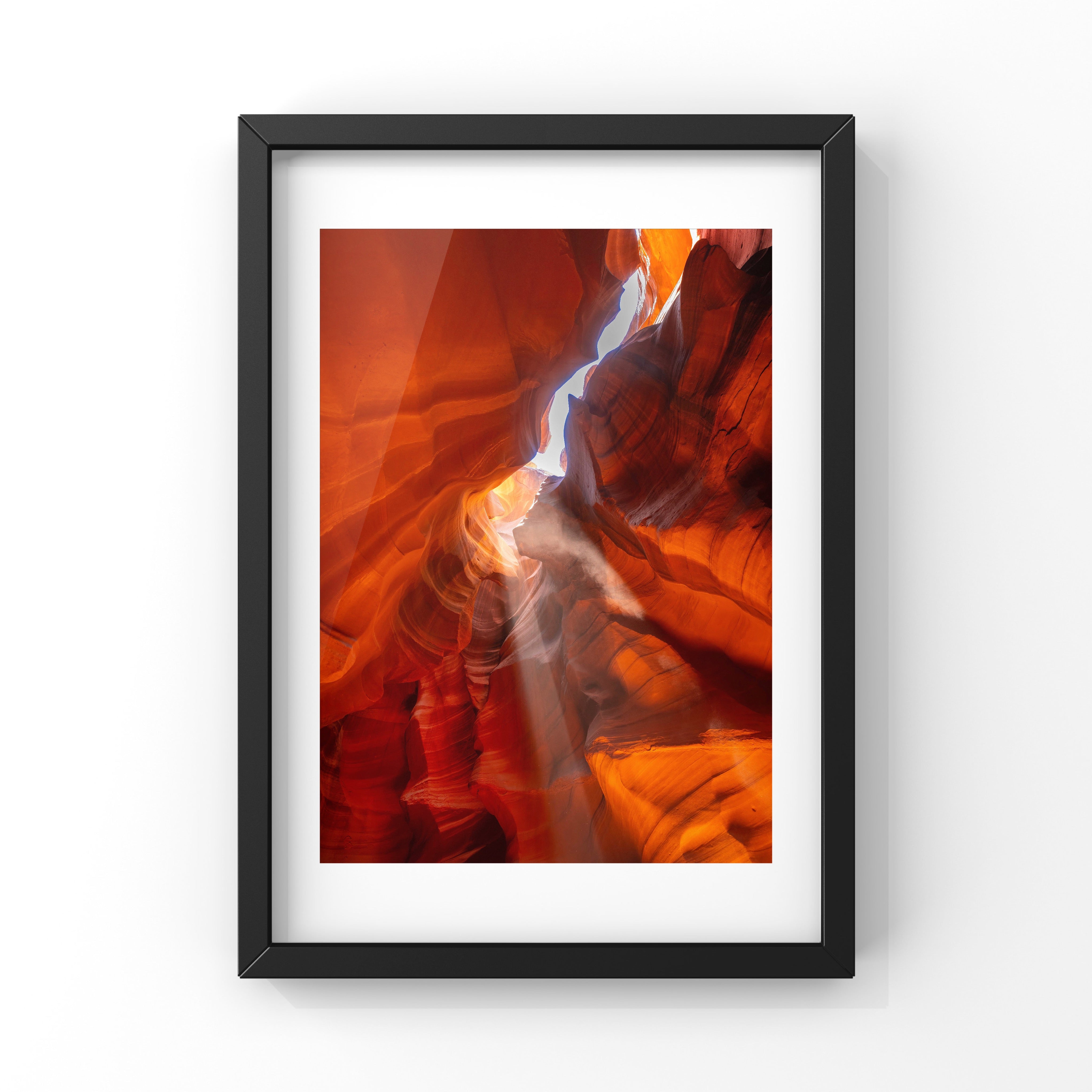 Fine Art Framed Grand Canyon Red rocks with sunlight from Aeroture by Michael haluwana